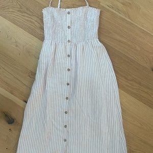 Linen stripe dress